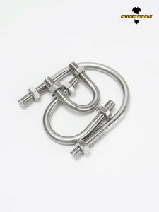 ยูโบลท์ยู สลักเกลียวตัวยู ยึดจับท่อ สแตนเลส 304 พร้อมตัวเมีย 2 ตัว M20 M24 / U Shape Clamp Bolt /w 2 Hex Nuts SUS304