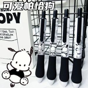 Cute Pachat Dog Neutral Pen Cartoon Soft Cute Student Exam 0.5 Black Push-Pull Pen New 2025 Writing Tool Business Supplies