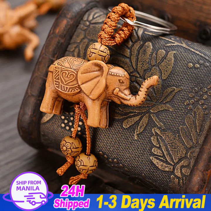 🔥Fast Shipping🔥Unisex Lucky Elephant Keychain Handbag Car Pendant Key ...