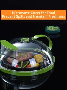Microwave Splatter Cover for Food Guard Microwave Plate Cover Lid with Handle Adjustable Microwave Food Splash Cover BPA Free  Dish Bowl Cover Home Kitchen Gadgets and Accessories