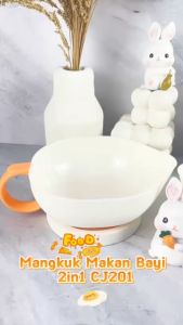 Mangkuk Makan Bayi 2in1 Desain Unik PP Multifungsi Tempat Makan MPASI Anak Anti Slip BPA Free CJ201