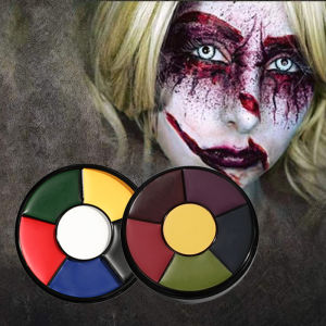 6 Color Oil Camo Face & Body Makeup PaletteHalloween Professional Non-toxic Body Painting Oil SFX Bruise Wheel Special Effect