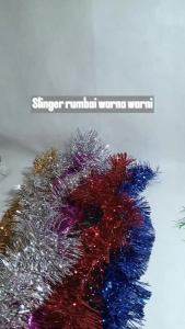 [ 2 Meter ] Slinger Rumbai / Warna Warni / Diameter 6cm / Dekorasi Parcel / Natal / 1pcs