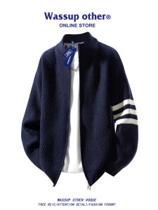 Elegant Double-Zipper Casual Knit Sweater
