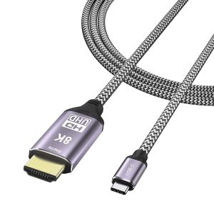 USB-C to HDMI-Compatible Cable 8K 4K Type-C to HDMI 2.1 Thunderbolt 3 4 to 8K 60Hz 4K 120Hz USB C HDMI for MacBook Huawei Mate60