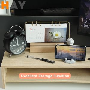 Monitor Stand Desk Organizer Desktop Rack Shelf Keyboard Storage Screen Increased Shelf Monitor Stand Riser Rak Komputer