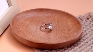 925 Sterling Silve Love Heart Ring for Women Girl Gift Line Pearl Korean Sweet Jewelry Birthday Dropshipping
