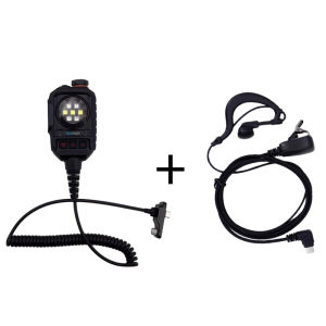 SenHaiX | Tactical Hand Mic Microphone with Flashlight C Port