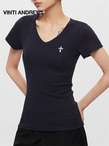 Slim Fitting V-Neck Short Sleeve T-shirt