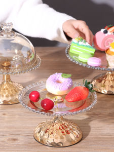 Mặt Phẳng Đựng Trái Cây Bằng Thủy Tinh Pha Lê Scandinavia Sang Trọng Nhẹ Mặt Phẳng Đựng Tráng Miệng Hình Trái Tim Trong Suốt Có Nắp