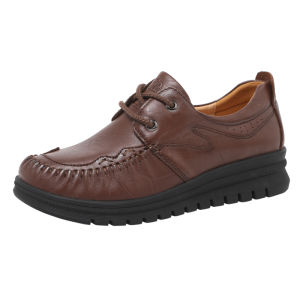 CAMEL | Thick Sole Leather Womens Shoes Spring