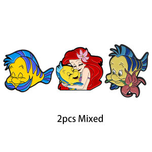 Disney | Mixed Classic Cartoon Enamel Pins Princess Brooch Lapel Pin Badge 1-5pcs for Backpack Clothing Accessories Fashion Gifts