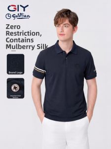 GYgoldlion | Cooling Colorblock Mens Polo Shirt