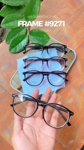Frame Kacamata Wanita Photocromic 9271: Kacamata Baca Minus Plus Silinder Korea Fashion Blueray Bluecromic