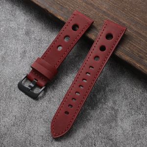 Dây Đeo Đồng Hồ Bằng Da Thoáng Khí Phổ Thông Rộng 18mm-24mm Da Bò Cổ Điển Màu Nâu/đen Dành Cho Nam Và Nữ Tương Thích Với Đồng Hồ Truyền Thống