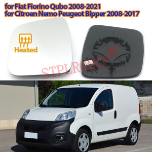 For Fiat Fiorino Qubo 2008-2021 Nemo Bipper Replacement Side Rearview Mirror Heating Glass Heated Mirror Lens with Plate LH RH