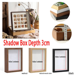 Shadow Box Depth 3cm Wooden Photo Frame for Displaying Three-Dimensional Works DIY Plant Specimen Picture Frame Home Decoration