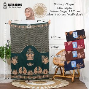 Sarung Batik Rayon Print Motif Palaikat Gunungan Wayang NU | Serian Warna
