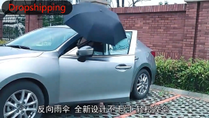 (1-3 Days Delivered)AMBRELLA 8 Ribs Reverse umbrella standing C-type non-wet flip umbrella LightWeight double-layer Long Handle Sunshade Car umbrella