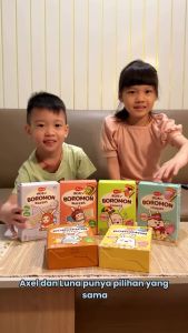Monde Boromon Wafers Chocolate Strawberry Milk Snack Sehat Anak