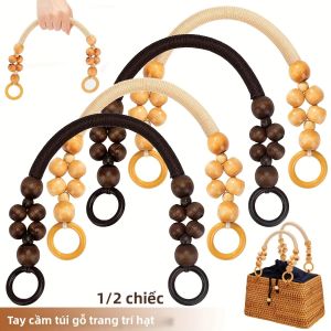 1/2 Cái Quai Túi Xách Hình Chữ U Bằng Gỗ Thô Mộc Thay Thế Cho Việc Tự Làm Túi Móc Len Phụ Kiện & Linh Kiện Làm Túi