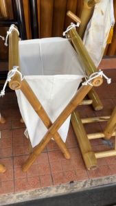 ตะกร้าผ้า  ตระกร้าใส่ผ้าไม้ไผ่ สูง60 cmxยาว40x กว้าง35cm มินิมอลสไตล์  ตระกร้าเอนกประสงค์ ตะกร้าผ้าใส่ผ้าเตรียมซัก ตะกร้าใส่เสื้อผ้าใช้แล้ว