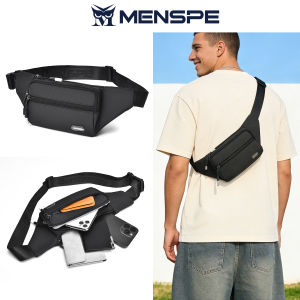 MENSPE Mens Waist Bag Casual Chest Bag Travel Bag Business Bag Phone Bag Waterproof Lightweight Bag Leisure Sport Street Bag