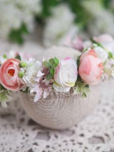 Artificial Flower Garland Kids Photography Headdress Childrens Headband Pastoral Flower Modeling Photography Head Flower Photographic Studio Props