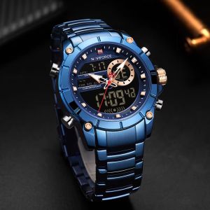 Naviforce | NAVIFORCE Men High Quality Watches Military Sport Wrist Watch Luxury Quartz Steel Dual Display Male Clock Relogio Masculino 2025