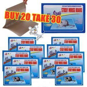 【BUY 20 TAKE 30】Mouse Glue Traps with Enhanced Stickiness Glue Traps for Rat Rodent Cockroach Household Traps Sticky Pad Board Glue Trap Rodent Expert Sticky Bond Mice Pad Traps Easy to Set and UseSticky Pad Board for House Indoor and Outdoor