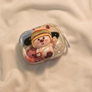 Cute 3D Silicone Protective Case for AirPods 4 Wireless Bluetooth Earphone Soft TPU Cover Compatible with AirPods 1/2/3