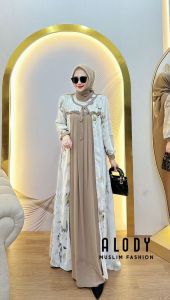 (13) ALODY CITRA Baju Dress Gamis Wanita Muslim Citra Dress By Alody. Nazra Sha