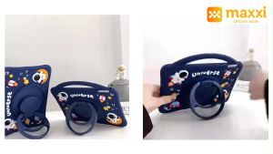 IPad Mini 4 5 7.9 Inch Softcase Kid Anak Cute Case Rotate Astronot Casing Stand Cover Strap