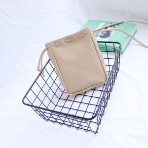 Ultra-Light Soft Leather Mini Crossbody Bag with Drawstring for Walking Mobile Phone Bag Womens Fashion Spring Summer 2025