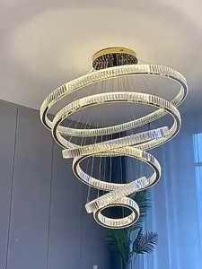 ⭐STARSAY & Garansi: Lampu Gantung 3.5m-5m Mewah Kristal Chandelier Ruang Tamu Vila Hotel Tangga Pernikahan Wedding