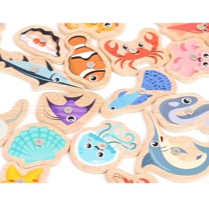 Đồ chơi câu cá nam châm gỗ 33 con chi tiết cho bé -BeloveShop