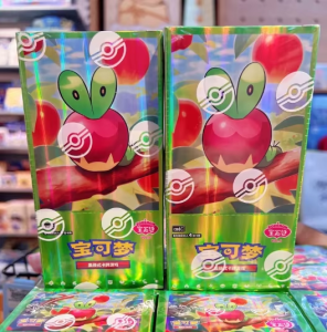 Takara Tomy | Official Pokémon TCG Simplified Chinese Gem Pack Vol.6 Booster Pack Applin Foil Holo Trading Card Scarlet & Violet Collectible