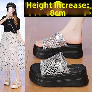 DINGMUYI | Elevated Chunky Sandals Slippers 8cm Thick