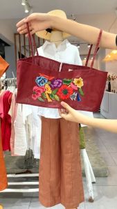 MaxMessi - FLORIST Áo dây yếm lien thêu tay cao cấp