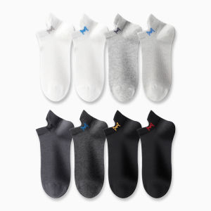 CMENIN  5 Pairs brand Man Socks Embroidered LOGO Breathable Anti Slip Mens Sock Deodorant Breathable Ankle Socks Shoes MQL2A21331