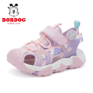 Bobdog Summer New Childrens Sandals Girls Head Cover Shoes Synthetic Leather Uppers EVA Sole Soft Comfortable Kids Footwear