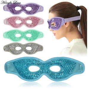 Reusable PVC Gel Beads Eye Mask Flexible Soothing Relaxing Sleeping Mask Ice Goggles for Hot Cold Therapy