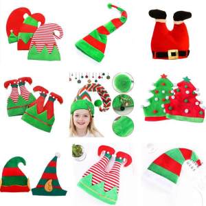 New Halloween Diy Christmas Hat Creative Elf Hat Costume Party Ball Masquerade Decorations Clown Holiday Festive Headwear