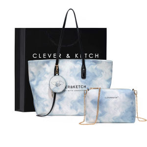 Clever&Ketch Womens Large Capacity Tote Bag Fashionable Commuter Shoulder Bag PU Leather Zipper Closure Casual Style