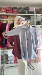 BAJU ATASAN DINDA TUNIK M L XL CRINKLE AIR FLOW