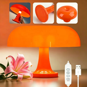 LED Mushroom Shaped Desk Lamp with 3 Color Dimming USB Power Supply Is An Ideal Decoration for Bedrooms Desks and Living Rooms