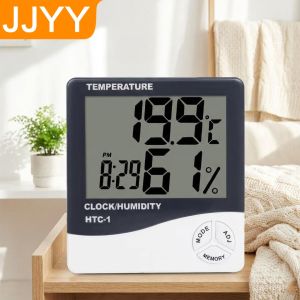 Digital Thermometer Hygrometer LCD Indoor Outdoor Weather Station Clock Monitor Temperature and Humidity Sensor