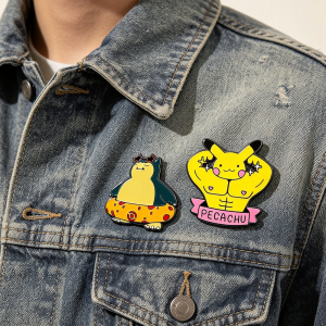 Bandai | Funny Cartoon Creature Enamel Pins Cartoon Mouse Metal Lapel Brooches Novelty Anime Fan Gifts for Teens Adults Collectors