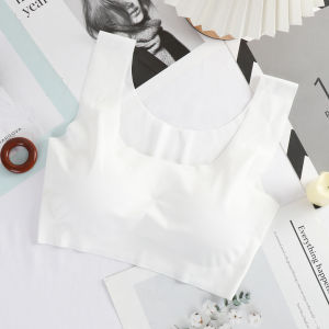 Ice Silk Tube Top Beauty Back Underwear Womens Broadband Vest Bottoming Tube Top Anti-Slip One-Piece Underwear Padded Bra