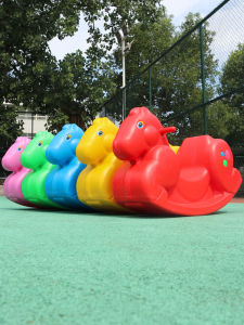 Large Size Wooden Horse Swing for Kindergarten Outdoor Childrens Playground Baby Outdoor Play Equipment Swinging Fun